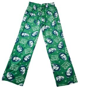 Elf‎ Buddy the Elf Pajama Pants Green OMG Santa Fleece Lounge Sleepwear L